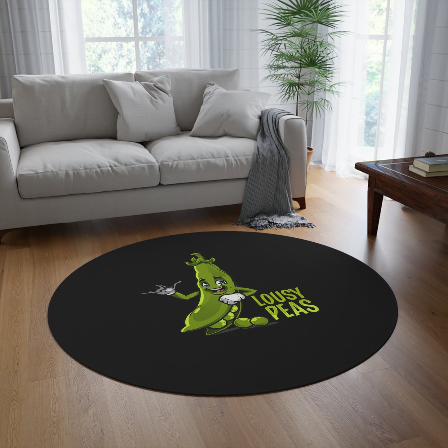 Lousy Peas Round Rug