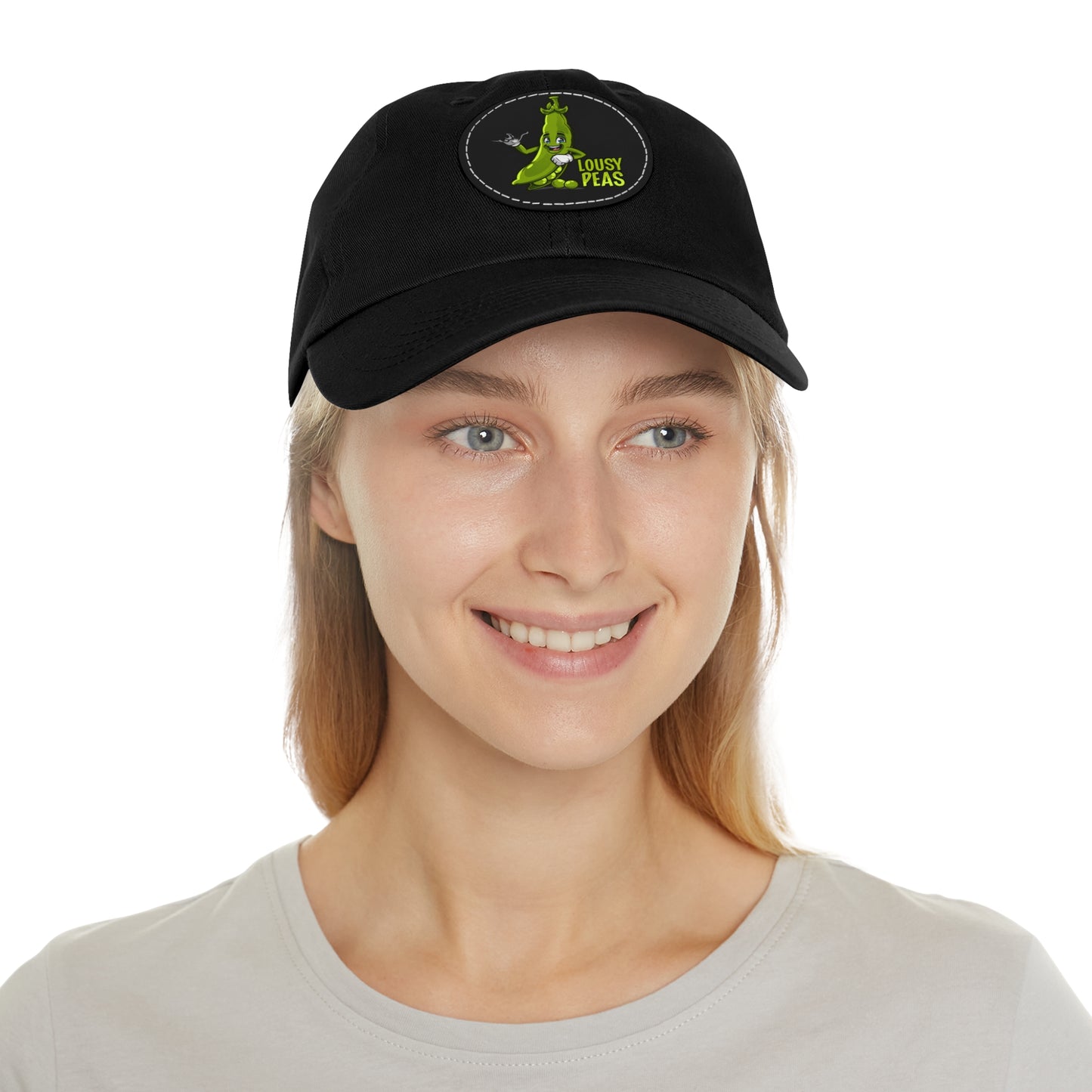 Lousy Peas Dad Hat with Leather Patch (Round)