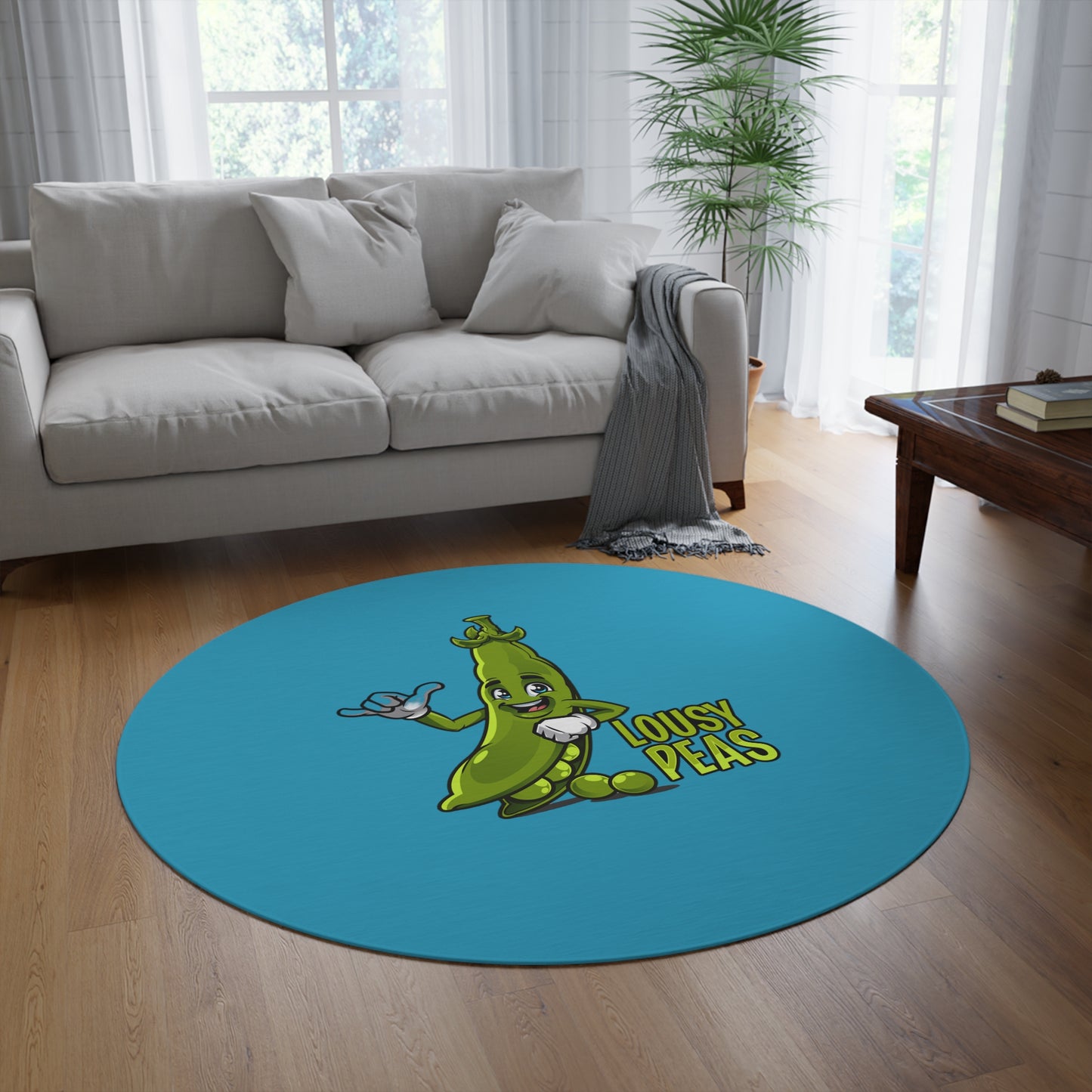 Lousy Peas Round Rug