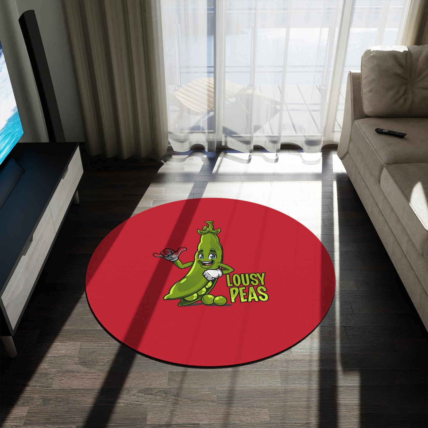 Lousy Peas Round Rug