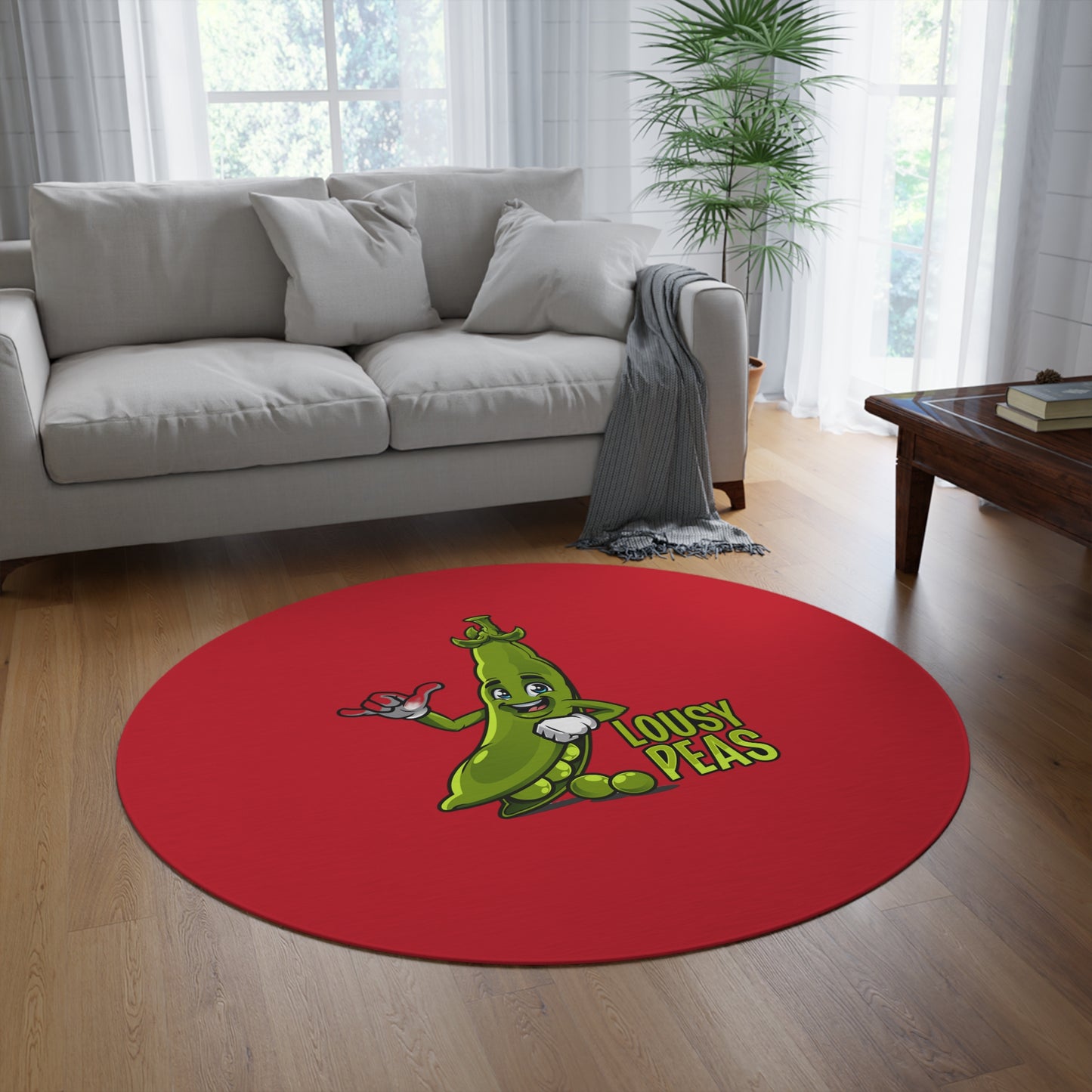 Lousy Peas Round Rug